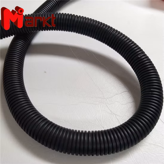 Plastic Black Corrugated Pipe PP PE Material Tube