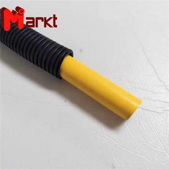 Plastic Black Corrugated Pipe PP PE Material Tube